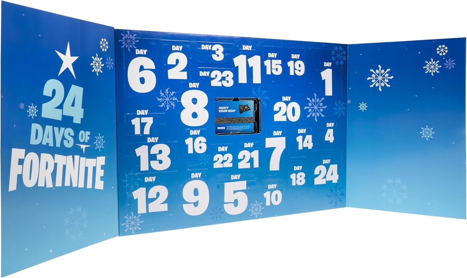 image:imageFortnite 24 Days of Winterfest Advent Calendar 4Inch Figure with Weapons and Accessories plus Code for Bonus Virtual Item
