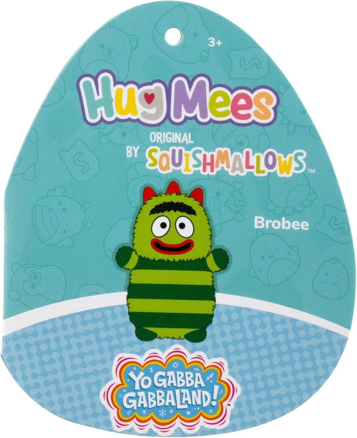 image:imageSquishmallows Original Yo Gabba Gabba 10in Plex HugMees Ultrasoft Official Jazwares Plush MediumSizedBrobee