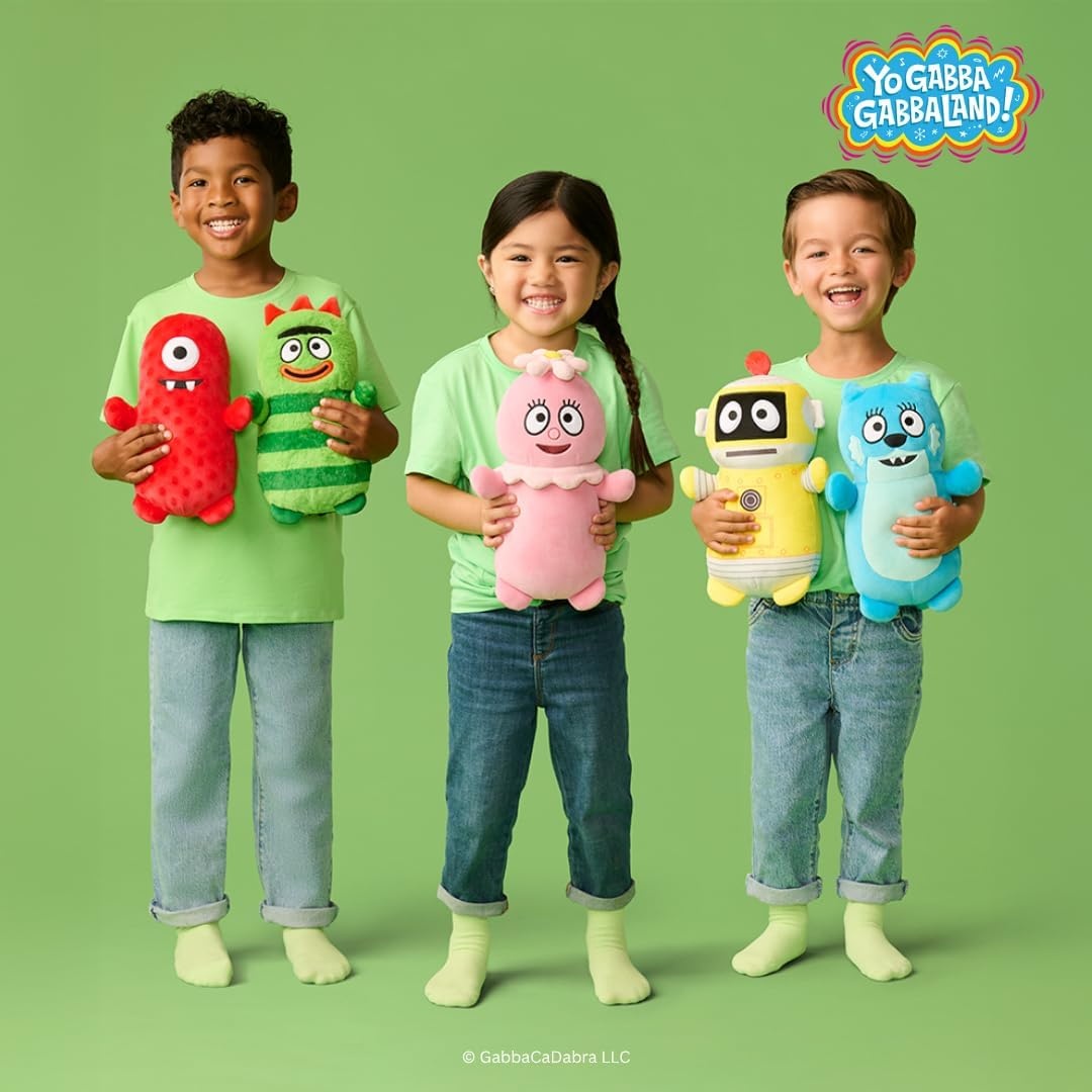 image:imageSquishmallows Original Yo Gabba Gabba 10in Plex HugMees Ultrasoft Official Jazwares Plush MediumSizedToodee