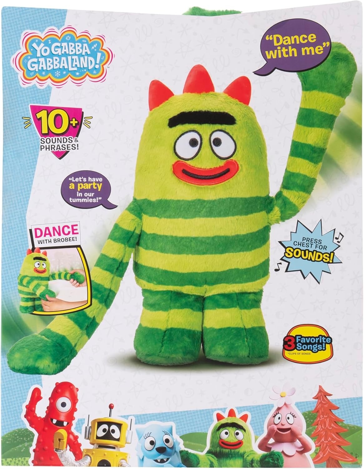 image:imageYo Gabba Gabba Dancey Dance Brobee 10 Sounds amp Phrases 3 Favorite Song Clips Dance with Brobee Toys for Kids and Preschoolers Ages 3