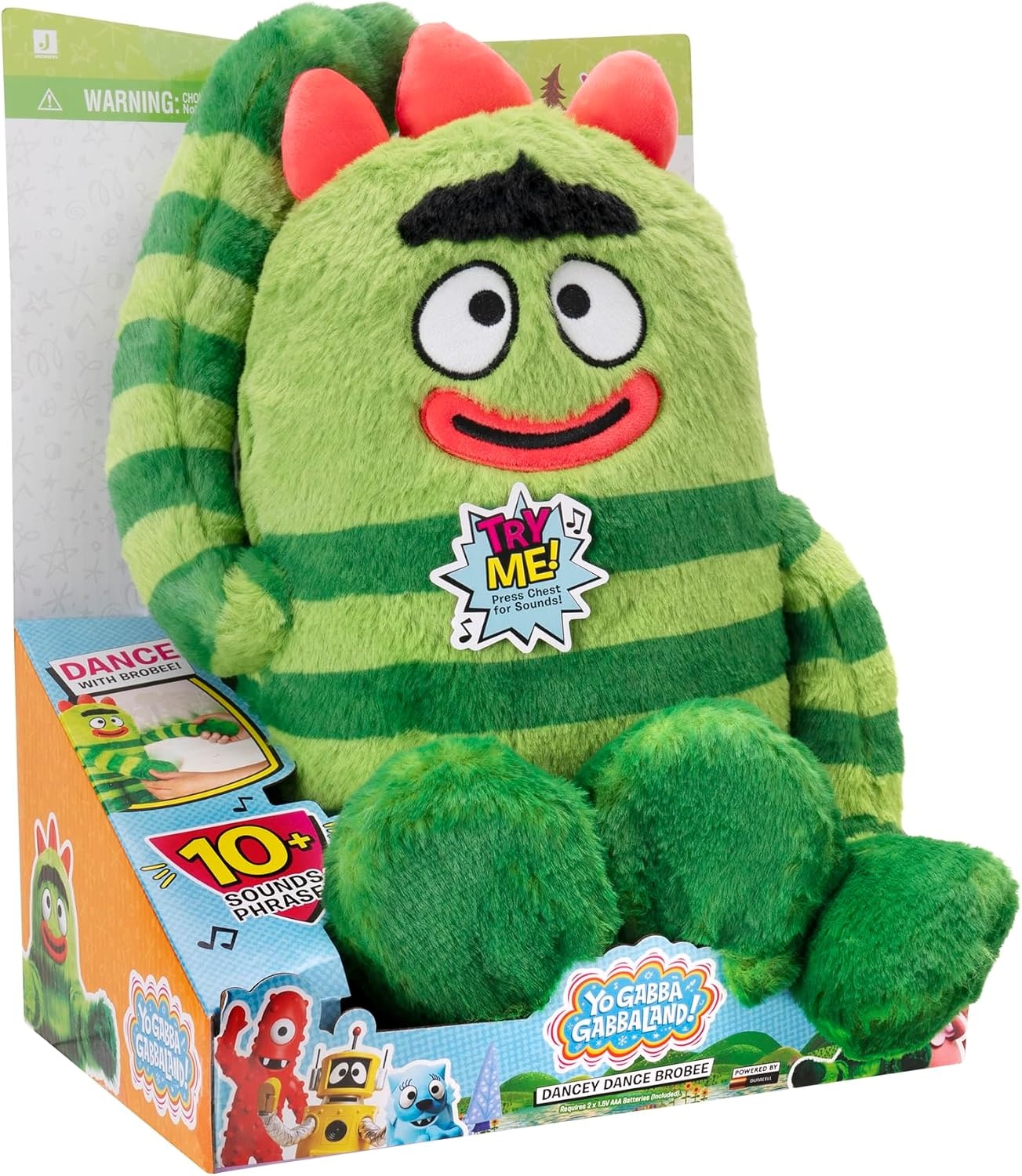 image:imageYo Gabba Gabba Dancey Dance Brobee 10 Sounds amp Phrases 3 Favorite Song Clips Dance with Brobee Toys for Kids and Preschoolers Ages 3