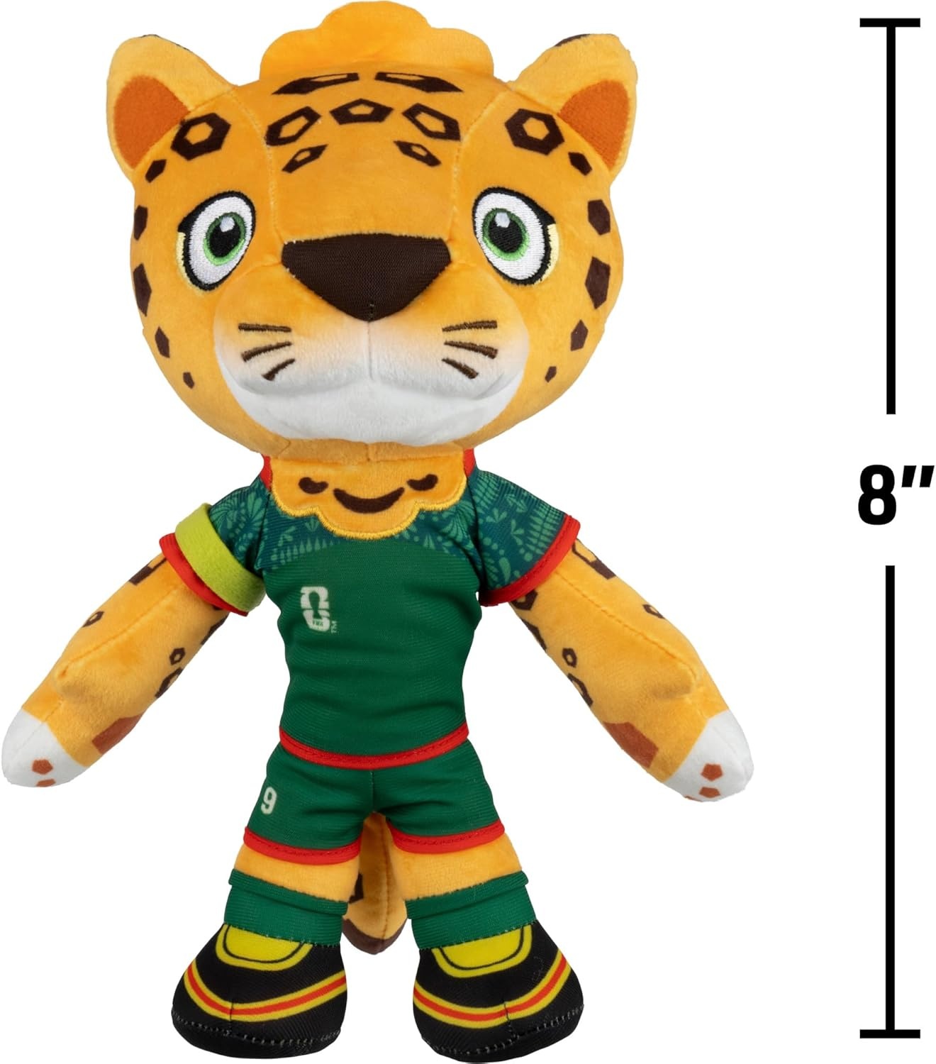 image:imageJazwares FIFA World Cup 2026 Canada 8Inch Plush Official Maple the Moose Mascot with Red Uniform Soft Collectible Toy for Fans Ages 3Mexico Zayu the Jaguar Mascot