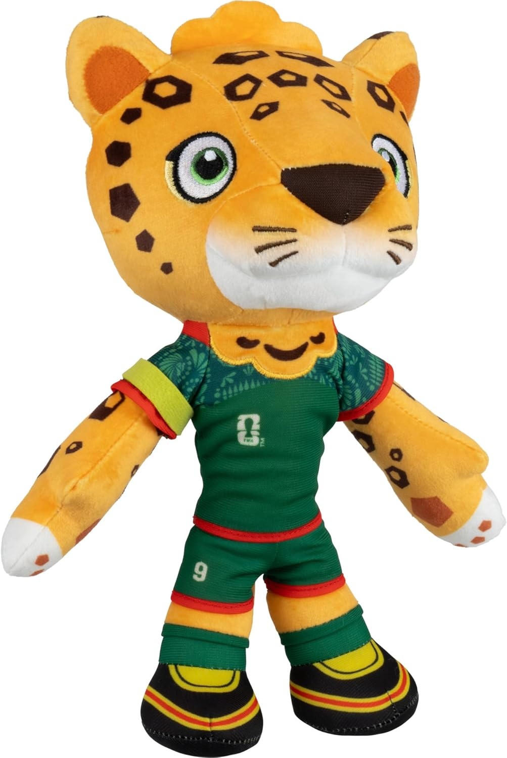 image:imageJazwares FIFA World Cup 2026 Canada 8Inch Plush Official Maple the Moose Mascot with Red Uniform Soft Collectible Toy for Fans Ages 3Mexico Zayu the Jaguar Mascot