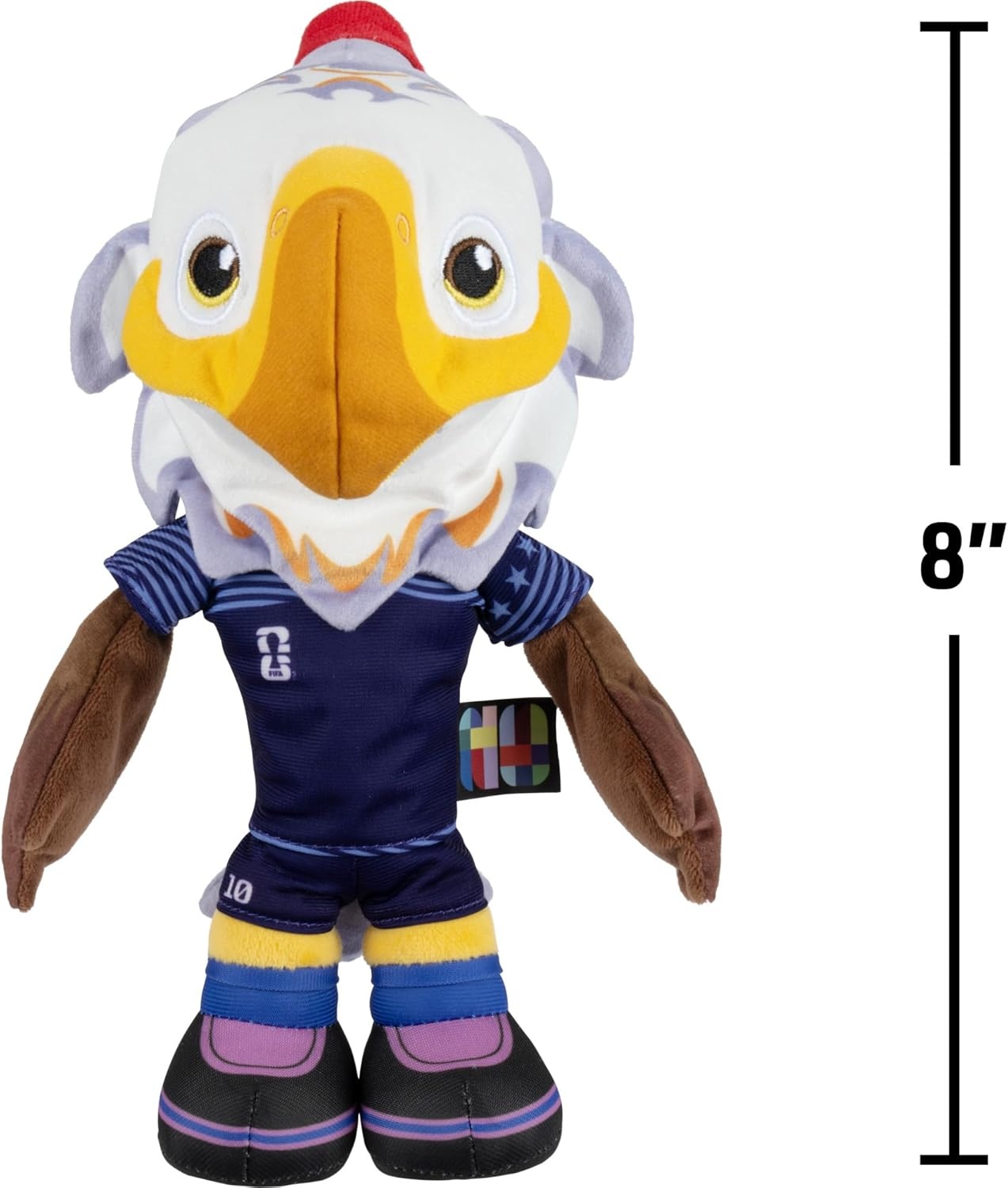 image:imageJazwares FIFA World Cup 2026 Canada 8Inch Plush Official Maple the Moose Mascot with Red Uniform Soft Collectible Toy for Fans Ages 3Usa Clutch the Bald Eagle Mascot
