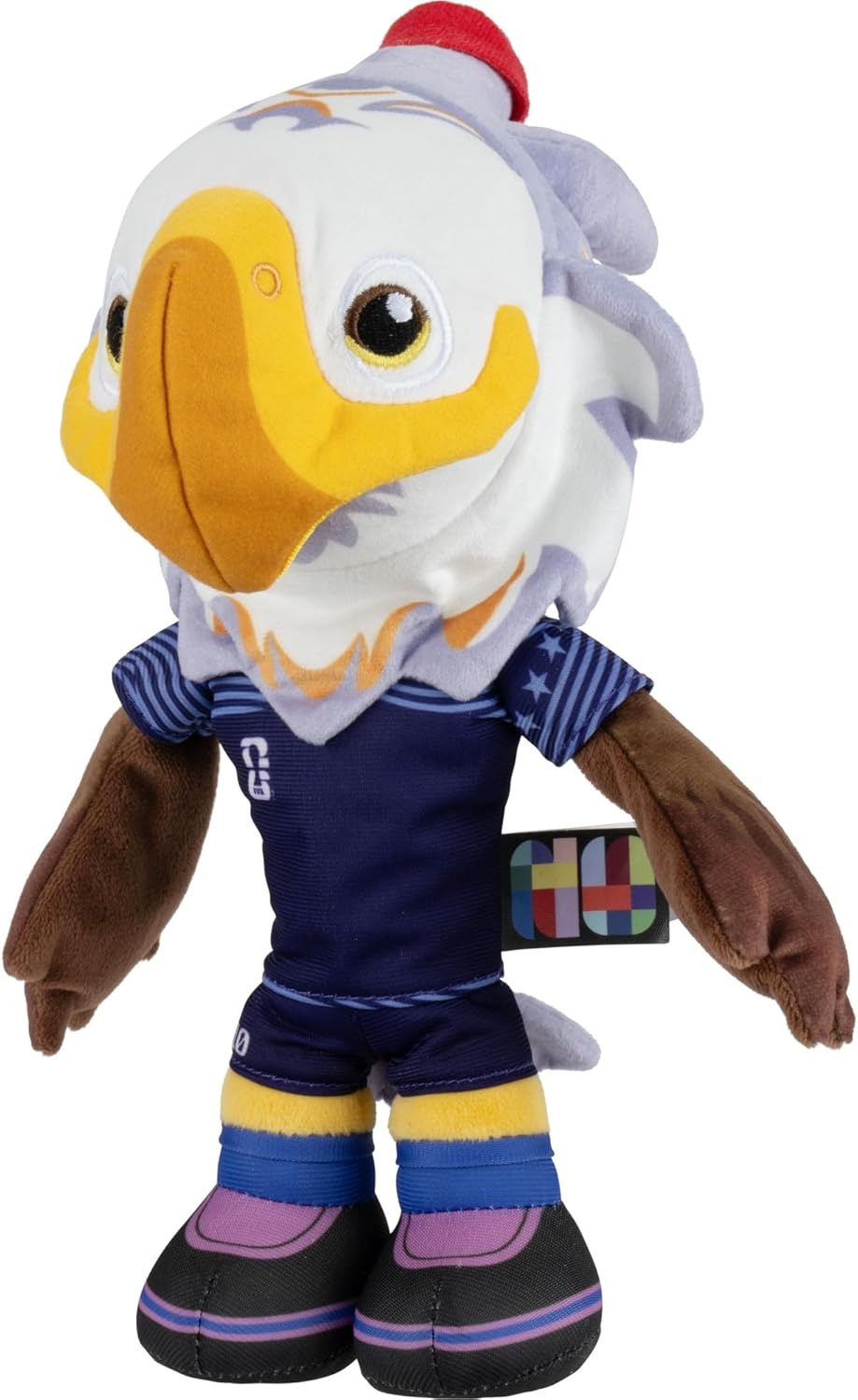 image:imageJazwares FIFA World Cup 2026 Canada 8Inch Plush Official Maple the Moose Mascot with Red Uniform Soft Collectible Toy for Fans Ages 3Usa Clutch the Bald Eagle Mascot