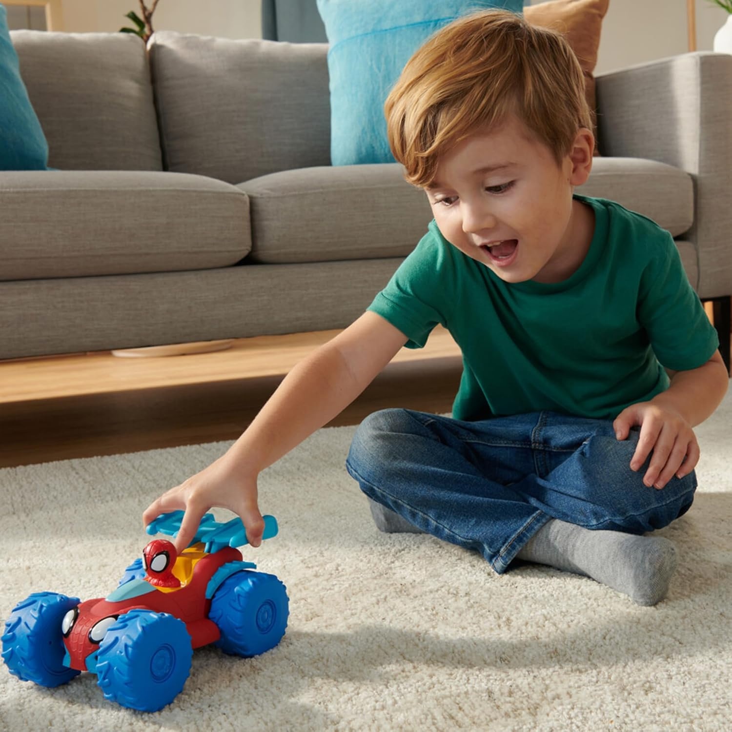 image:imageJazwares Marvel Spidey and His Amazing Friends Marvel Spidey Web Climber 7Inch Rev Up Motor Vehicle That Climbs Obstacles
