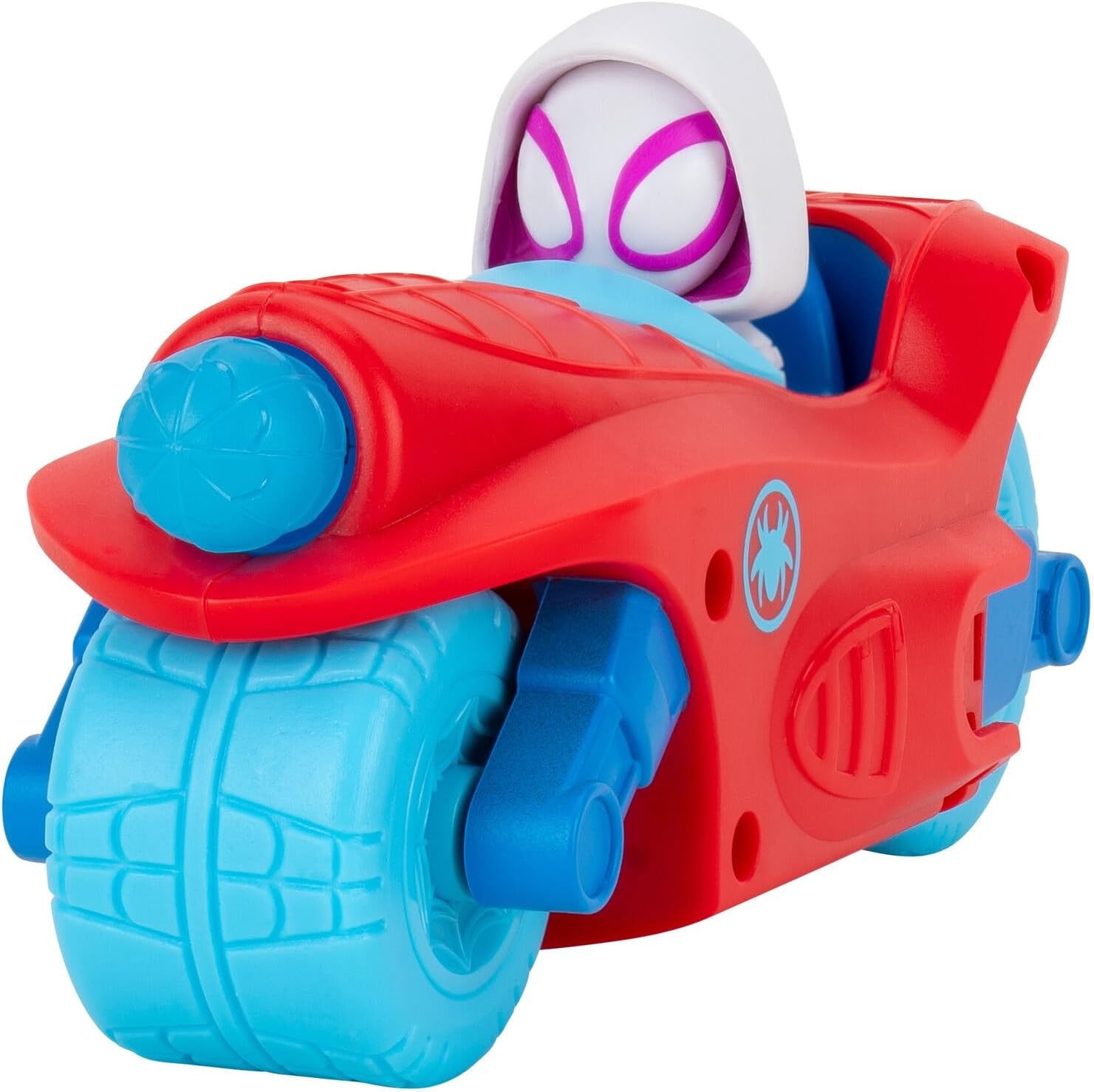 image:imageJazwares Marvel Spidey and His Amazing Friends Spidey Team Split Racer 85Inch ThreeinOne Vehicle with Web Darts Sound Effects and Phrases