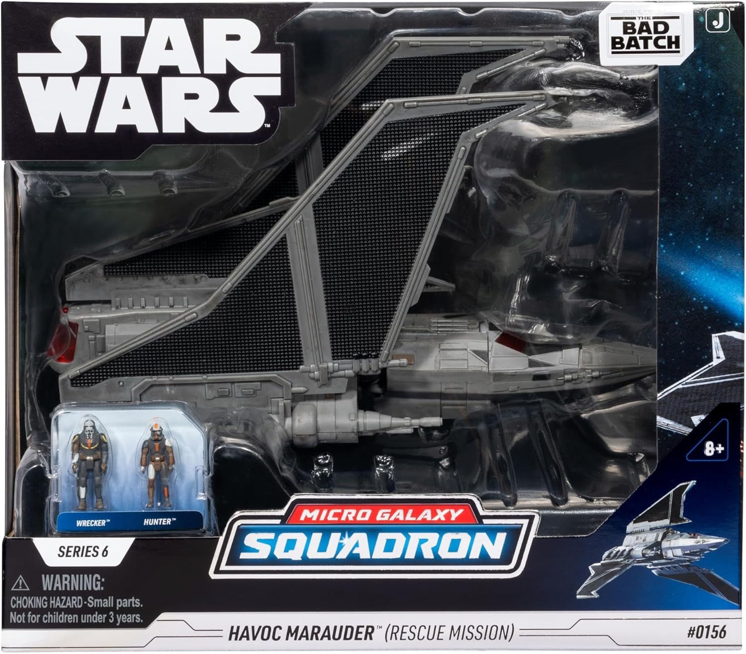 image:imageJazwares Star Wars Micro Galaxy Squadron ARC170 Starfighter 8Inch Vehicle with Three 1Inch Micro Figure AccessoriesHavoc Marauder Rescue Mission