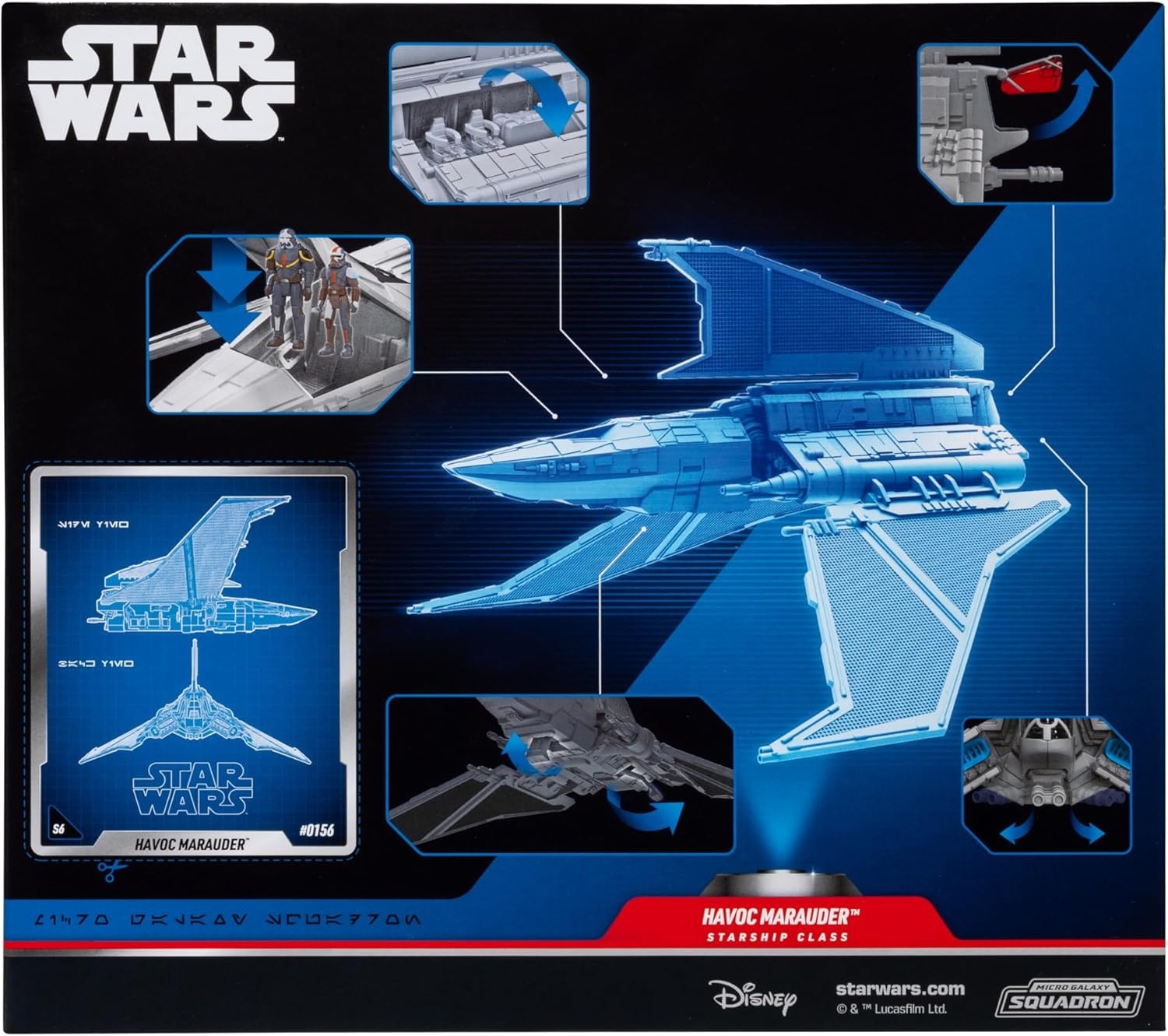 image:imageJazwares Star Wars Micro Galaxy Squadron ARC170 Starfighter 8Inch Vehicle with Three 1Inch Micro Figure AccessoriesHavoc Marauder Rescue Mission