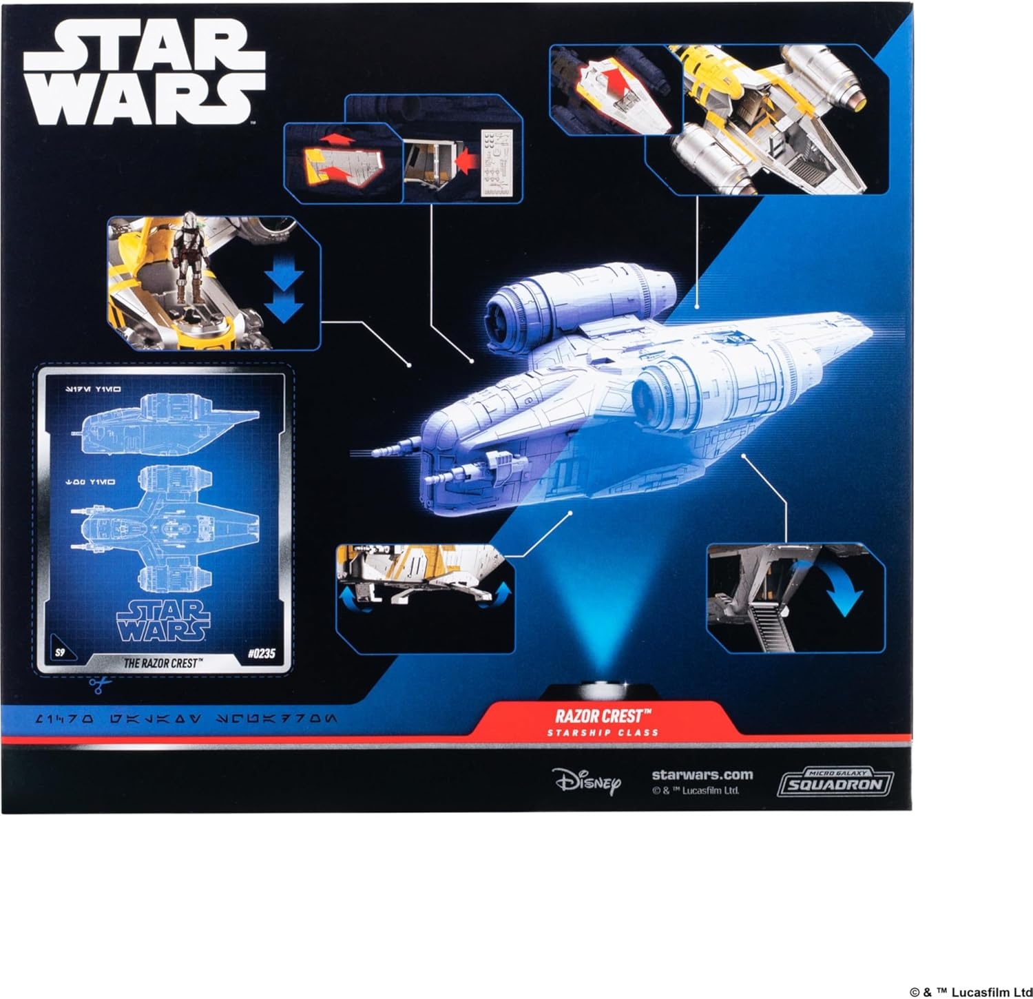 image:imageJazwares Star Wars Micro Galaxy Squadron ARC170 Starfighter 8Inch Vehicle with Three 1Inch Micro Figure AccessoriesRazor Crest