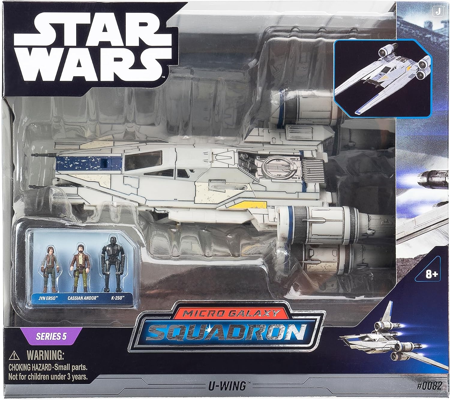 image:imageJazwares Star Wars Micro Galaxy Squadron ARC170 Starfighter 8Inch Vehicle with Three 1Inch Micro Figure AccessoriesUwing Starfighter