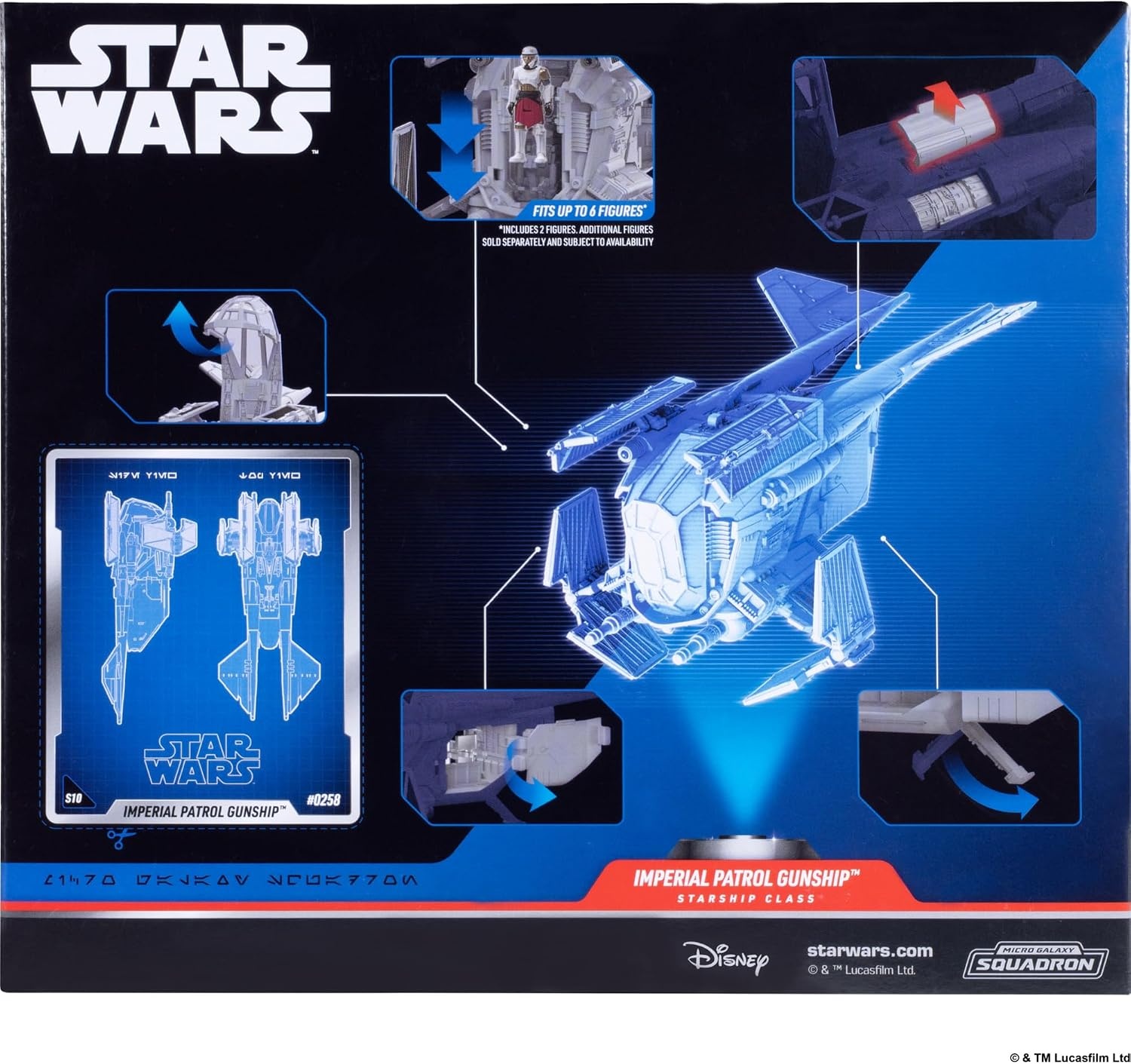 image:imageJazwares Star Wars Micro Galaxy Squadron ARC170 Starfighter 8Inch Vehicle with Three 1Inch Micro Figure AccessoriesVehicles