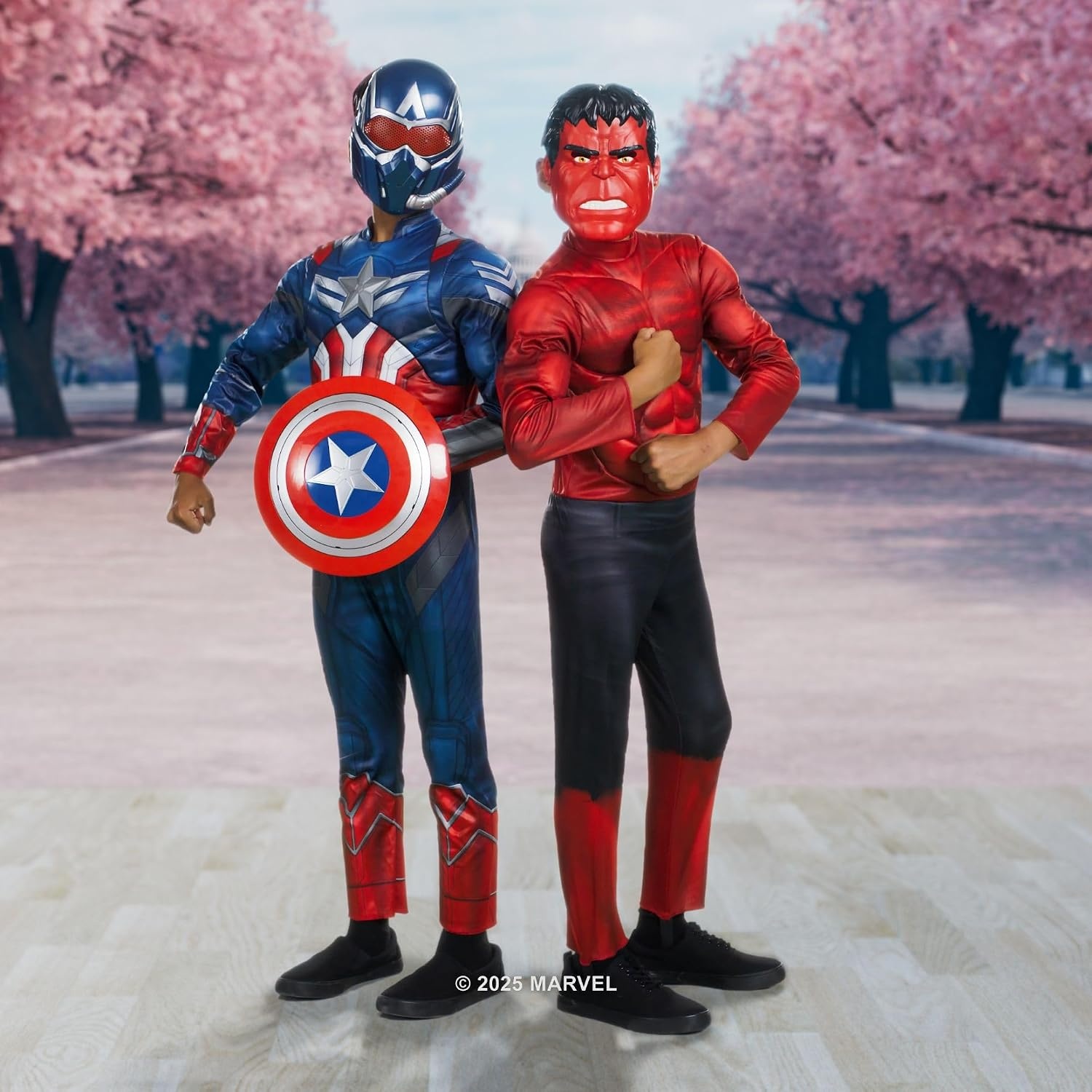 image:imageMARVEL Captain America Official Youth Halloween Costume Premium Quality Padded Jumpsuit with Plastic MaskL 1214