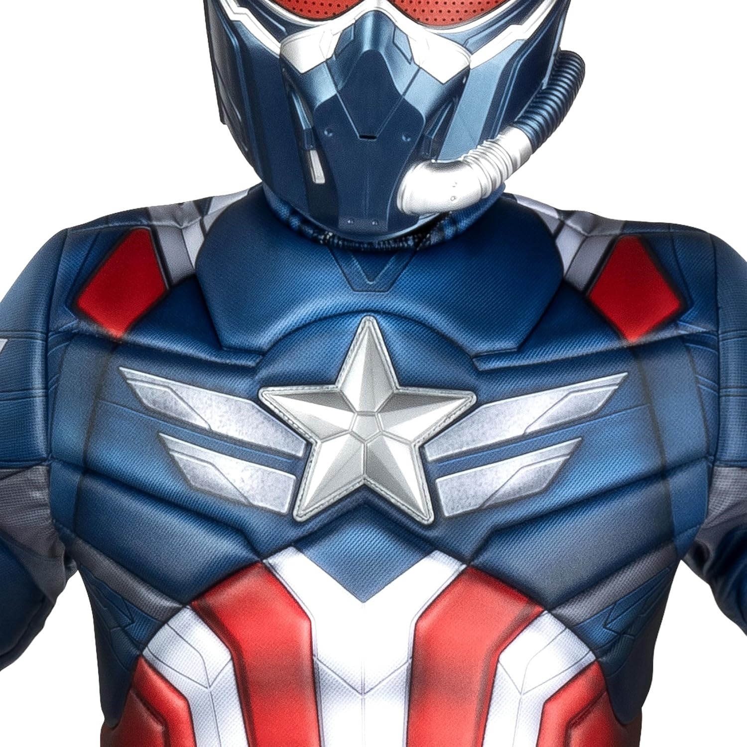 image:imageMARVEL Captain America Official Youth Halloween Costume Premium Quality Padded Jumpsuit with Plastic MaskL 1214