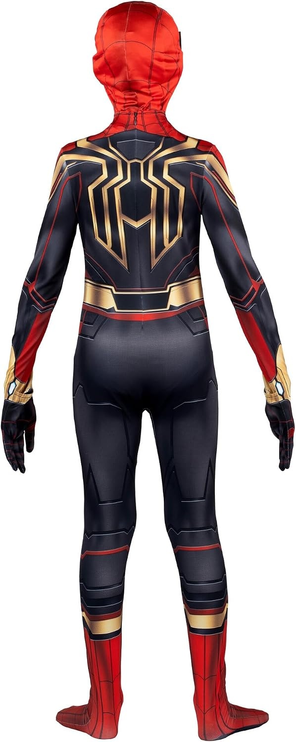 image:imageMARVEL Integrated SpiderMan Official Youth Deluxe Zentai Costume Stretch Spandex with Hidden Zippers and Wrist SlitsM 810