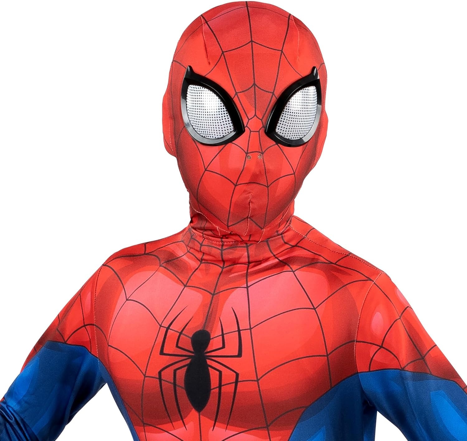 image:imageMarvel SpiderMan Official Youth Deluxe Zentai Costume Deluxe TwoWay Stretch Spandex with Invisible Zippers and Wrist Openings for Added Convenience XSL 1214