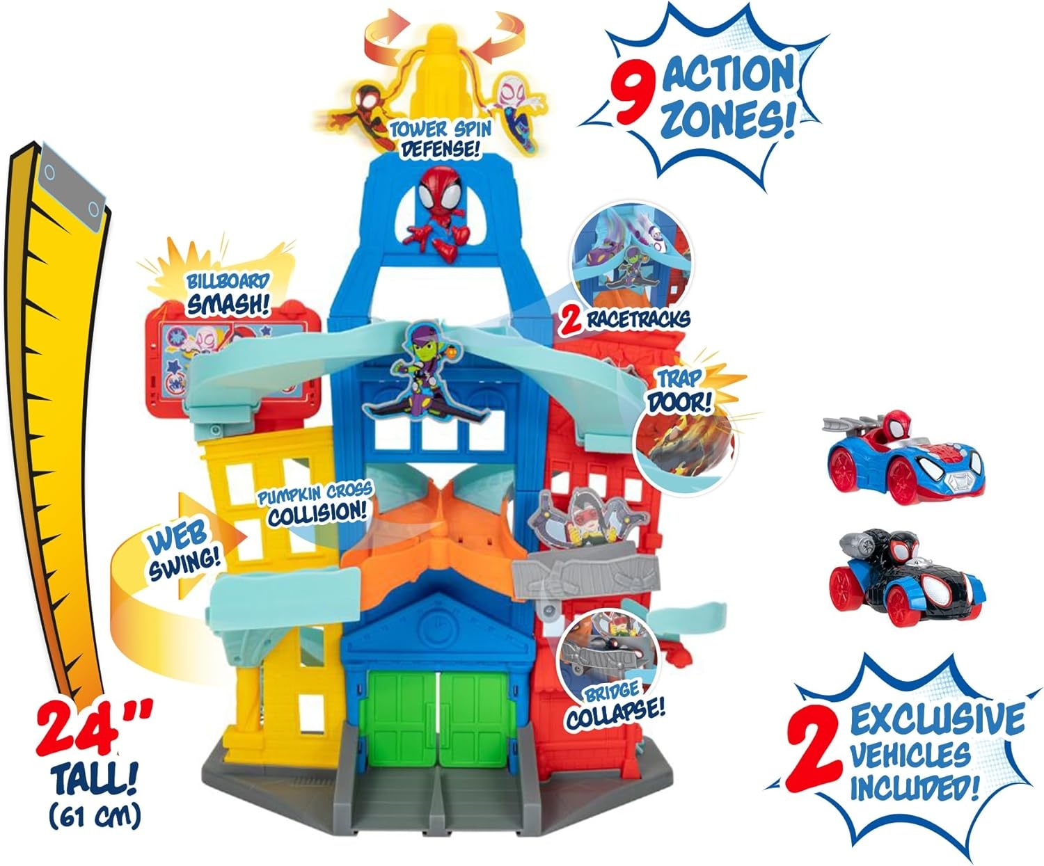 image:imageMarvel Spidey and His Amazing Friends City Track Set 24Inch Set with Two Exclusive 3Inch Vehicles