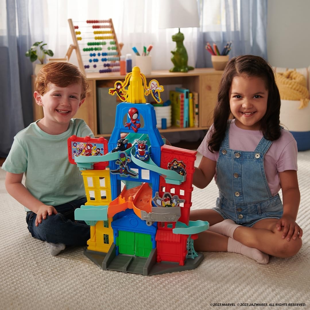 image:imageMarvel Spidey and His Amazing Friends City Track Set 24Inch Set with Two Exclusive 3Inch Vehicles