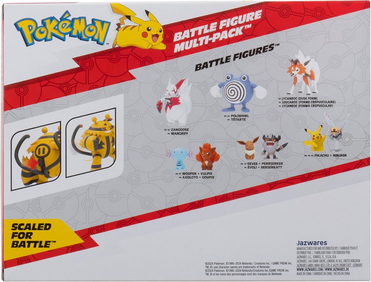 image:imagePokemon Battle Figure 3 Pack Features 2Inch Pancham and Lucario and 3Inch Infernape Battle FiguresElectrictype