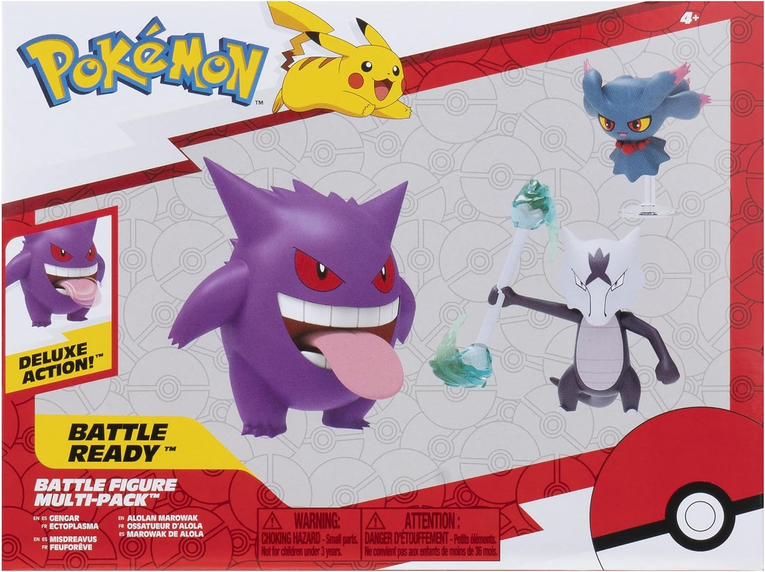 image:imagePokemon Battle Figure 3 Pack Features 2Inch Pancham and Lucario and 3Inch Infernape Battle FiguresGhosttype