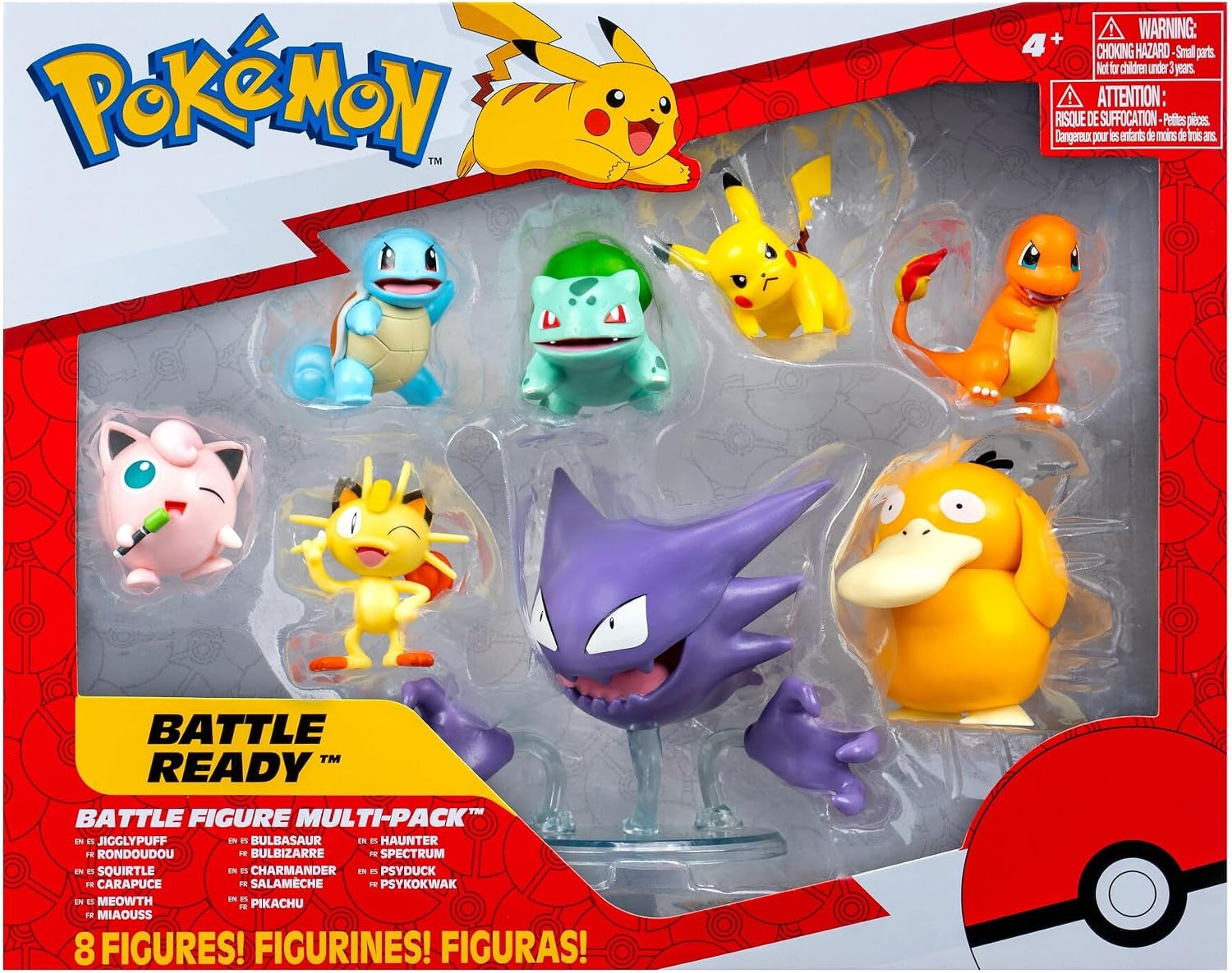 image:imagePokemon Battle Figure 8 Pack Six 2Inch and Two 3Inch Battle Ready Figures including Pikachu