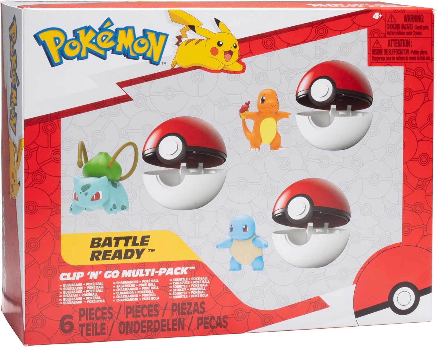 image:imagePokemon Clip N Go Multipack Includes Three 2Inch Battle Figures and Three Pok Ball Accessories