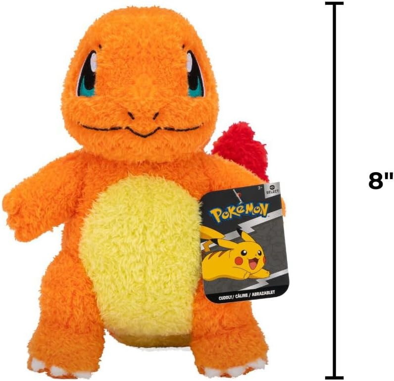 image:imagePokemon Cuddly Pikachu Plush 8Inch Soft Shaggy Plush with Authentic DetailsCharmander