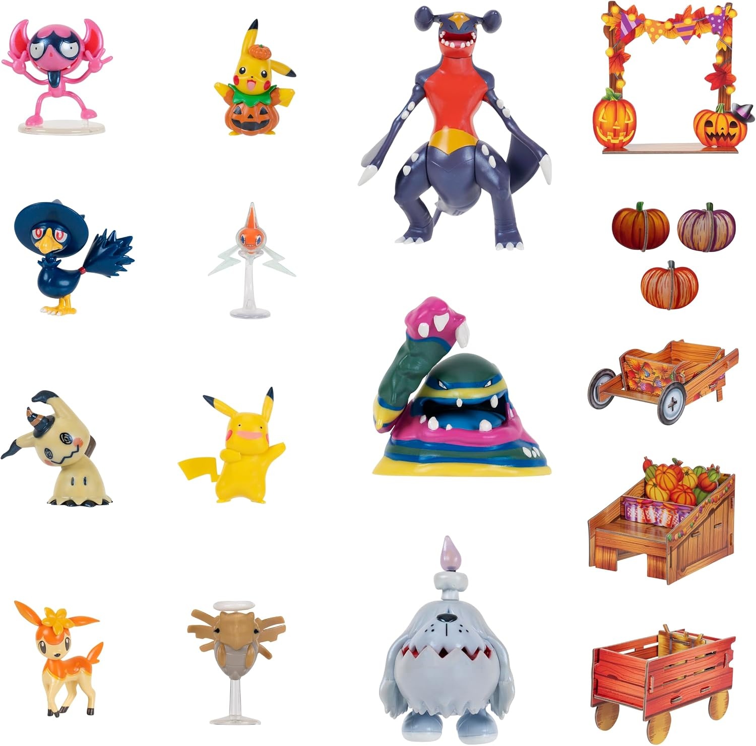 image:imagePokemon Halloween Calendar 2025 Calendar with 11 Battle Figures with Special Finish and Five Chip Board Accessories