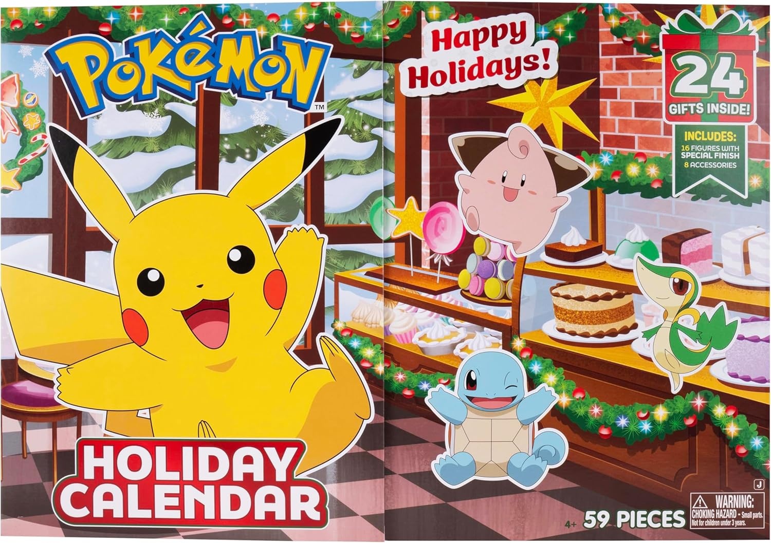 image:imagePokemon Holiday Calendar 2025 Features 16 2Inch Battle Figures with Special Finish and Eight Unique Accessories