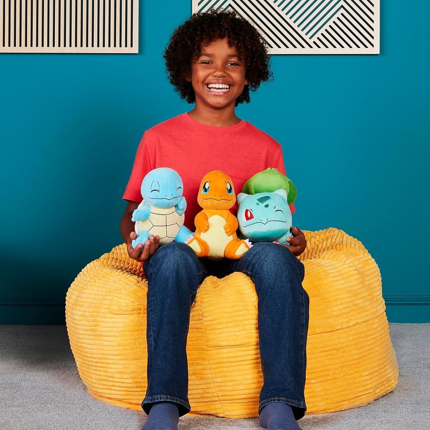 image:imagePokemon Kanto Region First Partner Plush 3Pack 8Inch Pokemon Plush of Charmander Squirtle and Bulbasaur