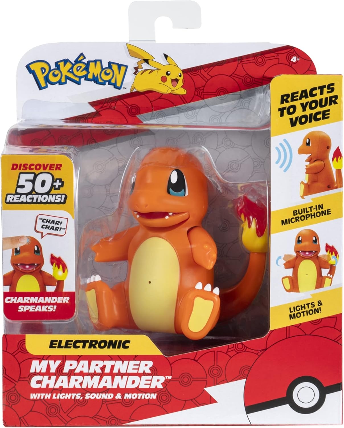 image:imagePokmon Electronic amp Interactive My Partner Charmander Reacts to Touch amp Sound Over 50 Different Interactions with Movement and Sound Charmander Dances Moves amp Speaks Gotta Catch Em All