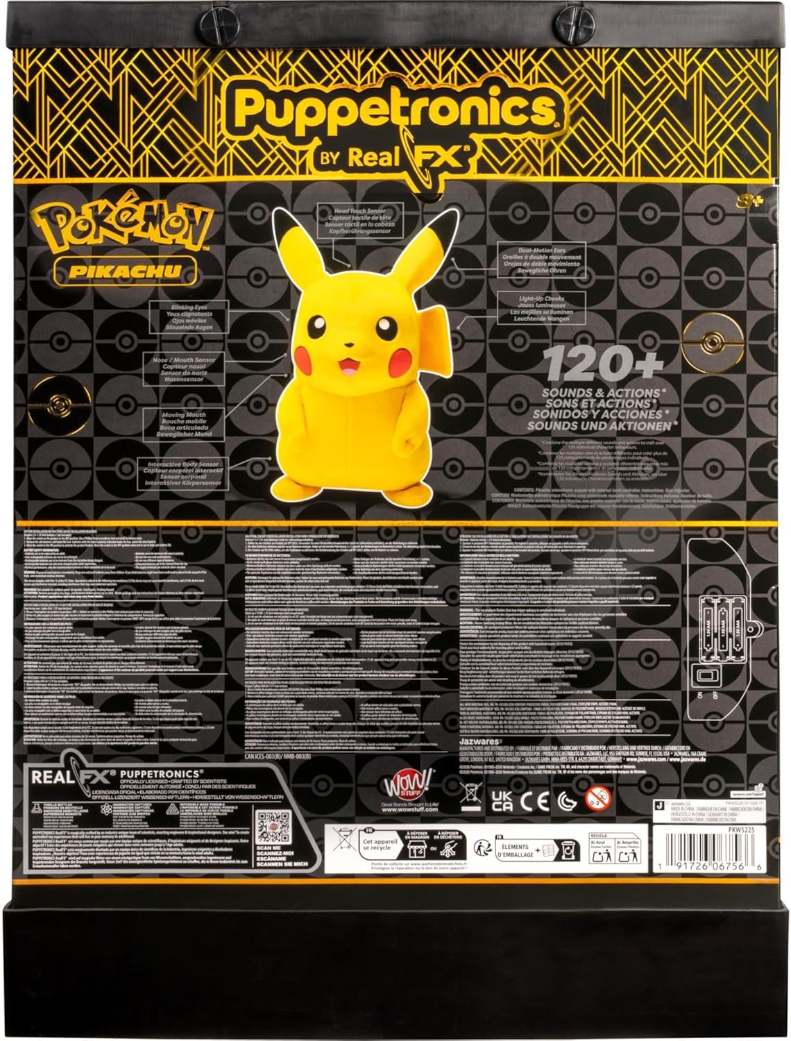 image:imagePokmon Pikachu Puppetronic by RealFX 16Inch Interactive Plush with 120 Animations of Movement Lights and Sounds