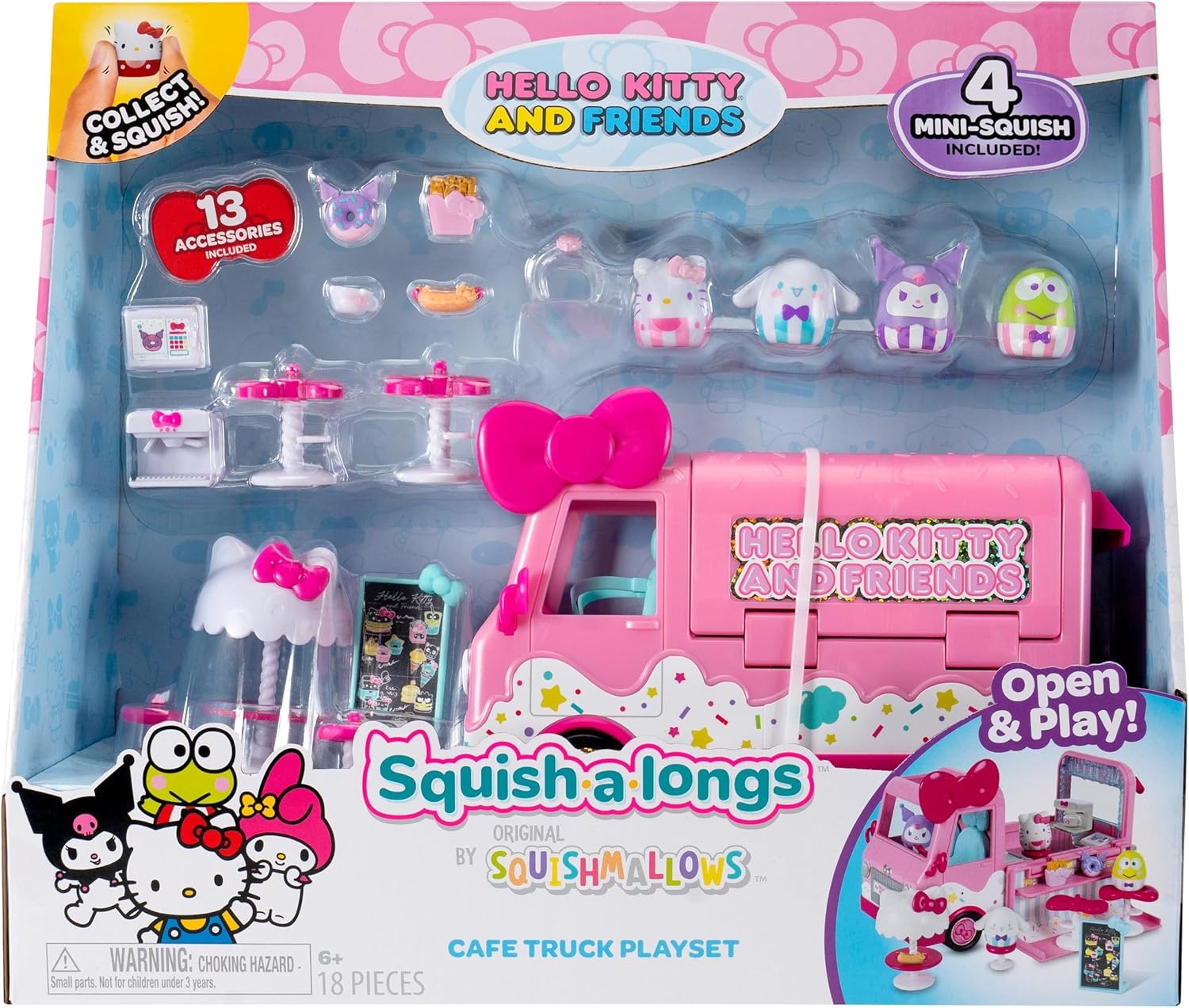 image:imageSquishalongs Hello Kitty and Friends Hello Kitty Cafe Truck Playset