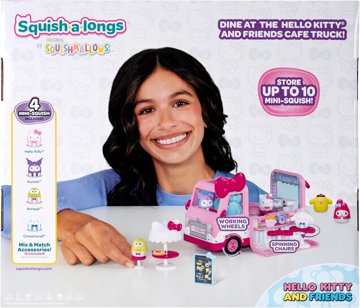 image:imageSquishalongs Hello Kitty and Friends Hello Kitty Cafe Truck Playset