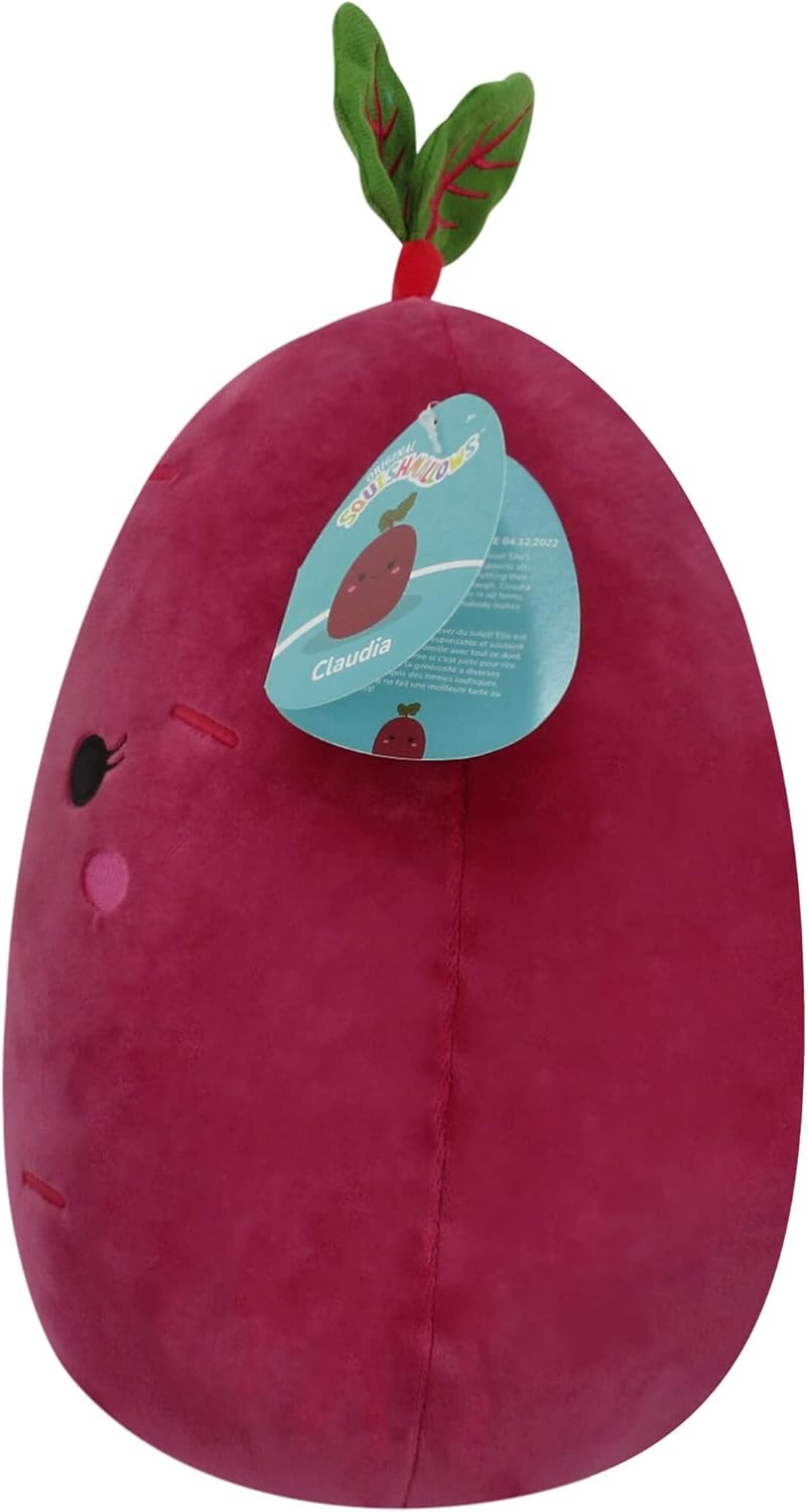 image:imageSquishmallows Original 12Inch Charles Pickle with Mustache MediumSized Ultrasoft Official Jazwares PlushPurple Beet