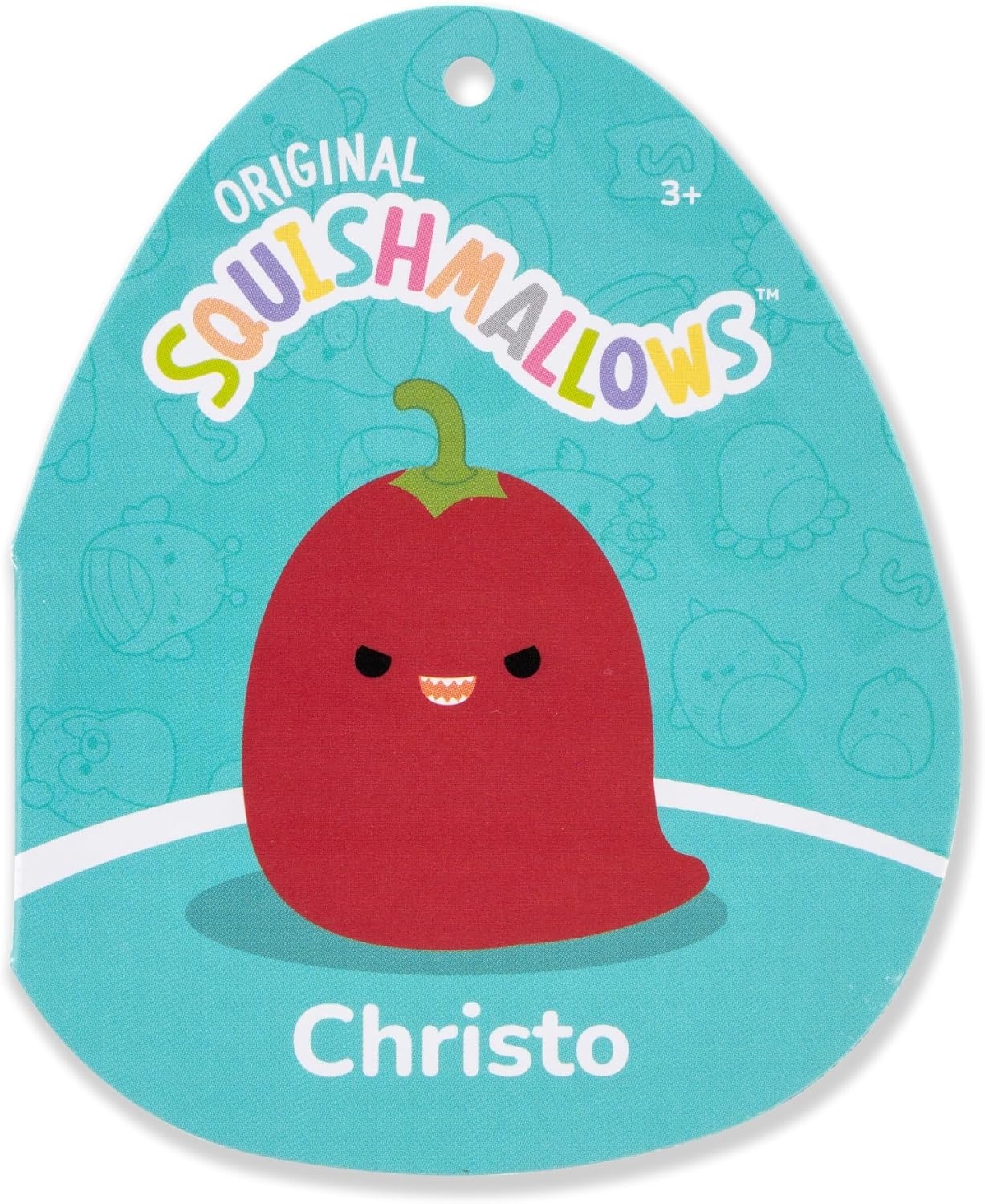 image:imageSquishmallows Original 12Inch Charles Pickle with Mustache MediumSized Ultrasoft Official Jazwares PlushRed Chili Pepper