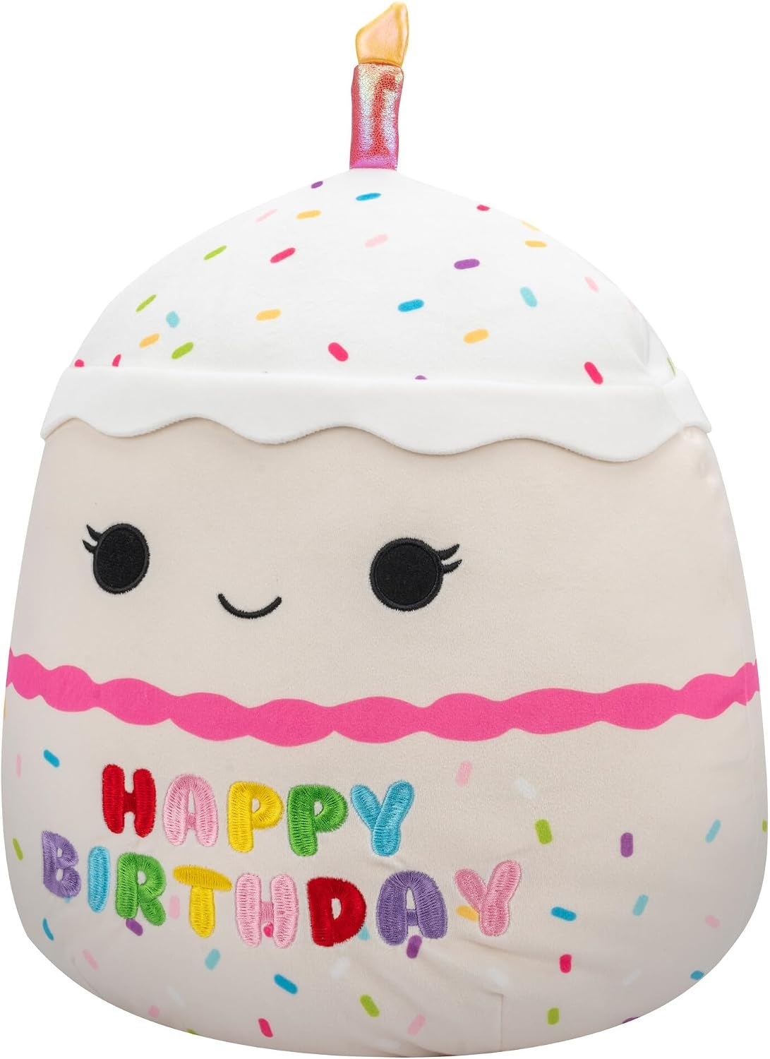 image:imageSquishmallows Original 14Inch Lyla Vanilla Birthday Cake with Rainbow Sprinkles Embroidery Official Jazwares Large Plush