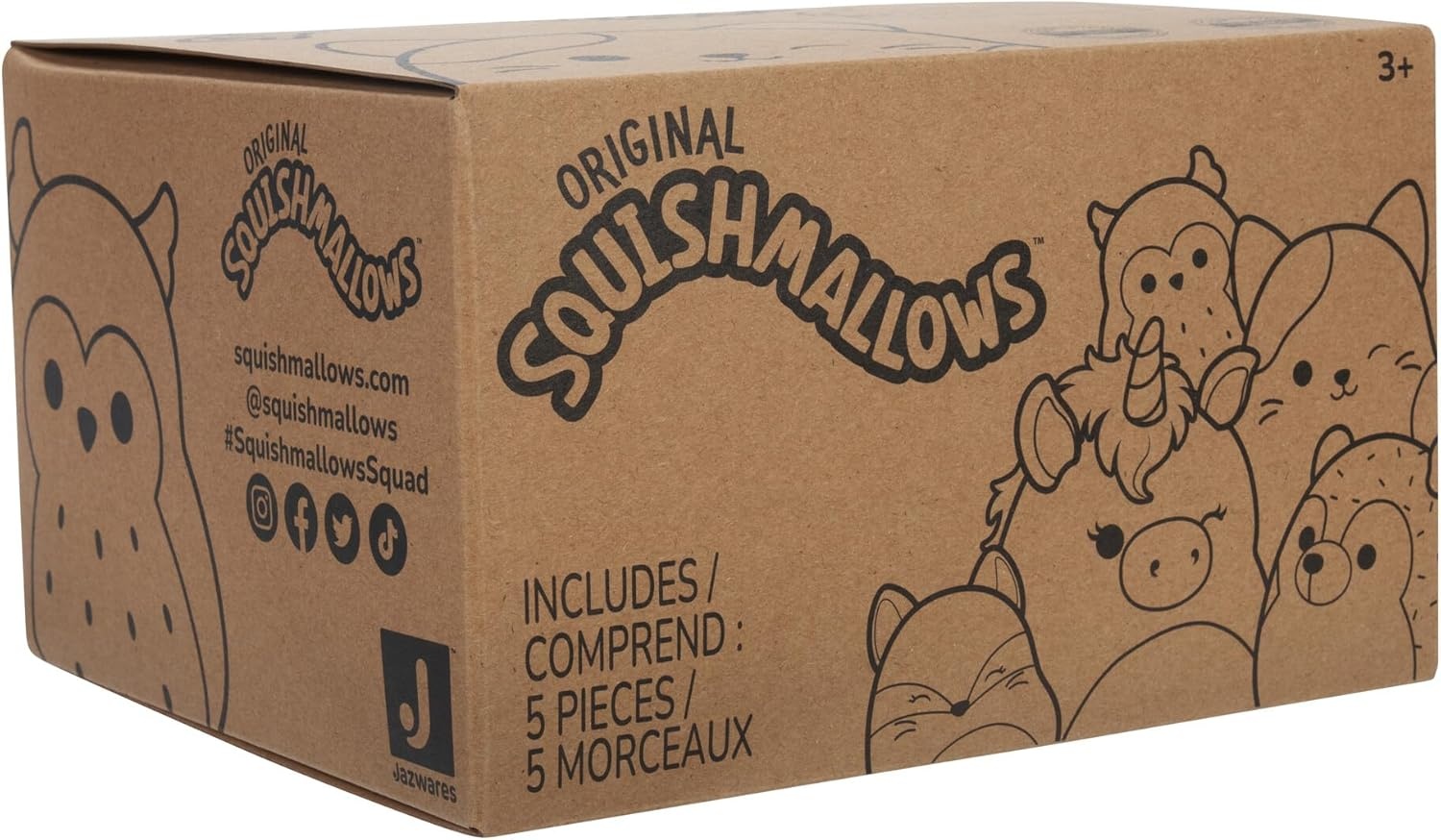 image:imageSquishmallows Original 35Inch ClipOn Plush 5Pack Ultrasoft Official Jazwares Plush