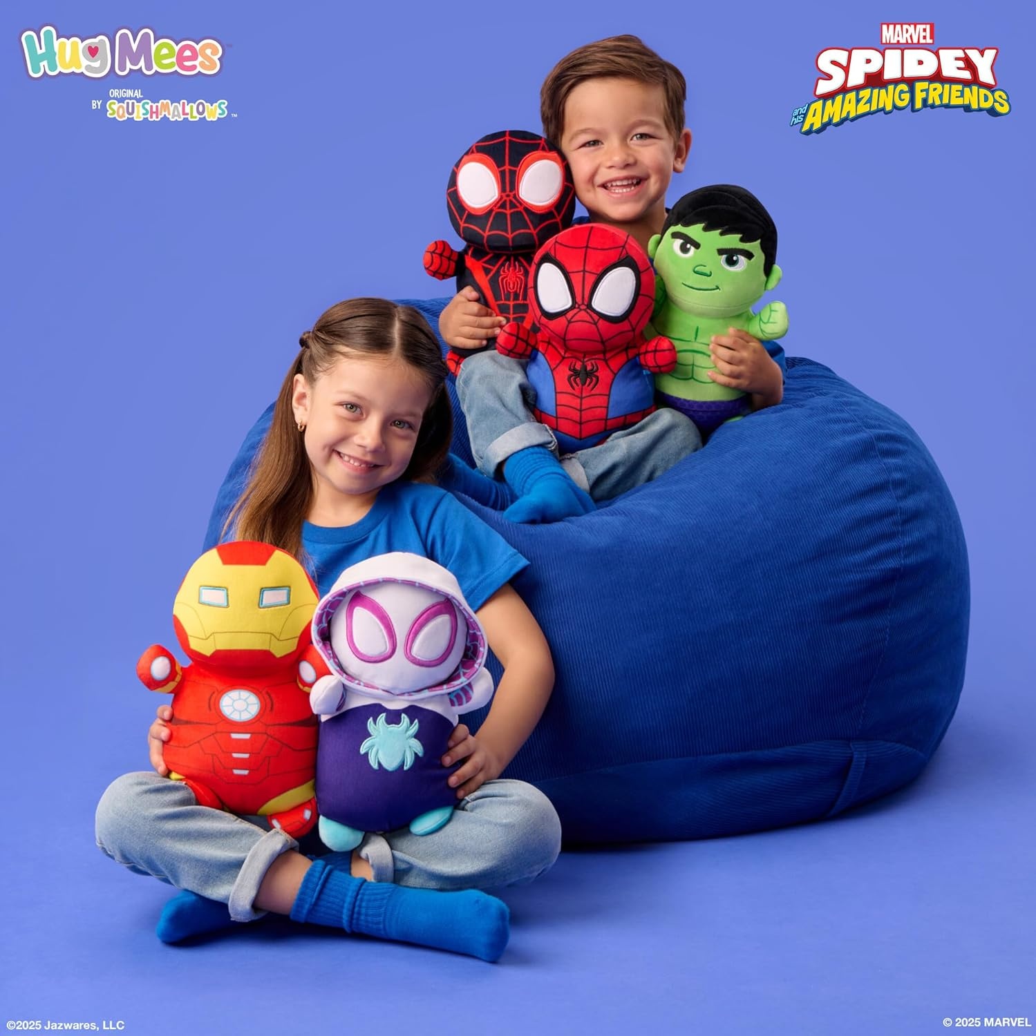 image:imageSquishmallows Original Marvel Spidey and His Amazing Friends 10Inch Hulk HugMees MediumSized Ultrasoft Official Jazwares PlushSpidey