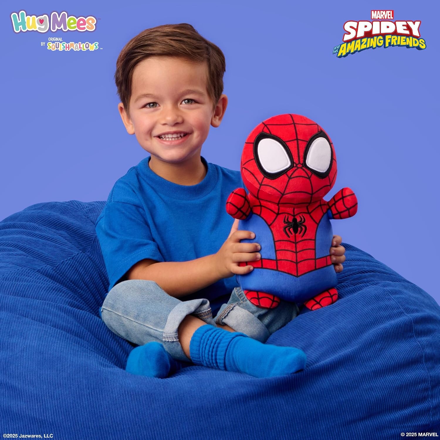 image:imageSquishmallows Original Marvel Spidey and His Amazing Friends 10Inch Hulk HugMees MediumSized Ultrasoft Official Jazwares PlushSpidey