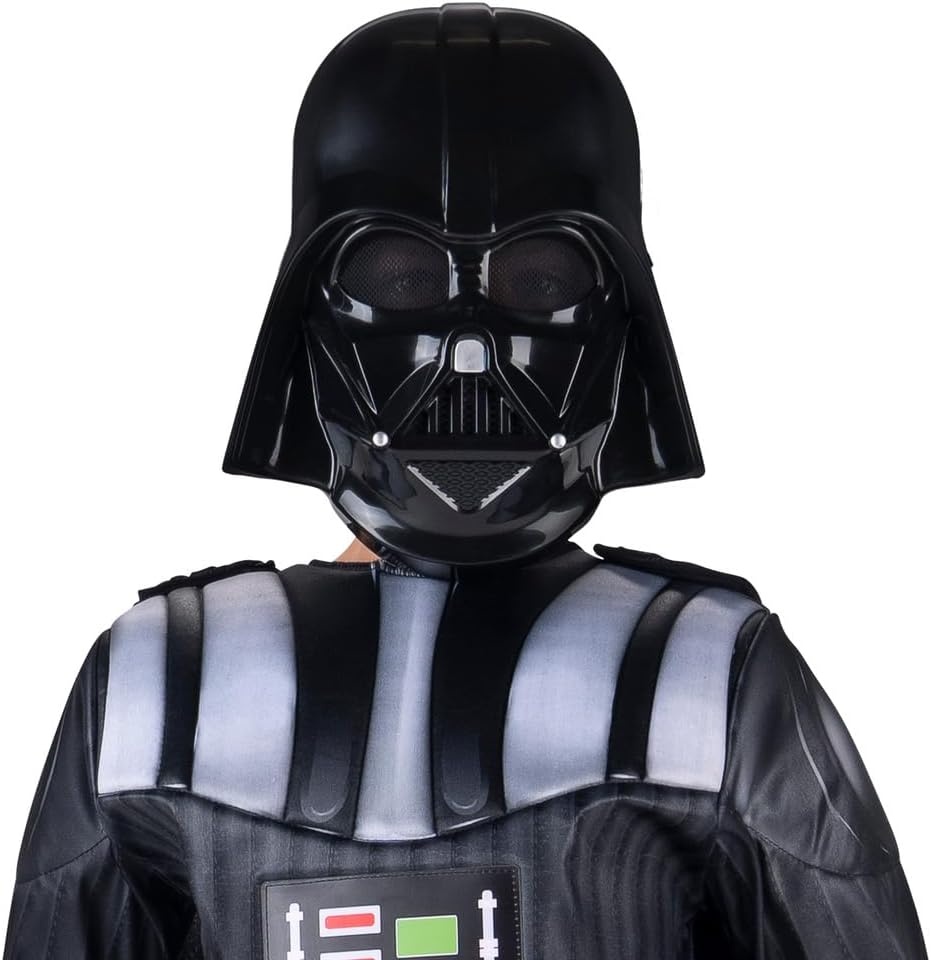 image:imageStar Wars Darth Vader Official Youth Costume Premium Light Up Padded Jumpsuit with Plastic Mask and Detachable CapeM 810