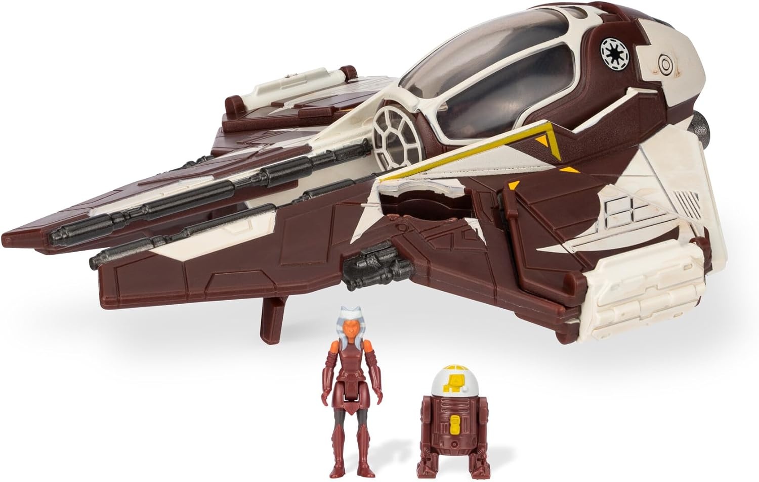 image:imageStar Wars Micro Galaxy Squadron Ahsoka Tanos Jedi Starfighters Set 5Inch and 3Inch Vehicles Two 1Inch Micro Figure Accessories