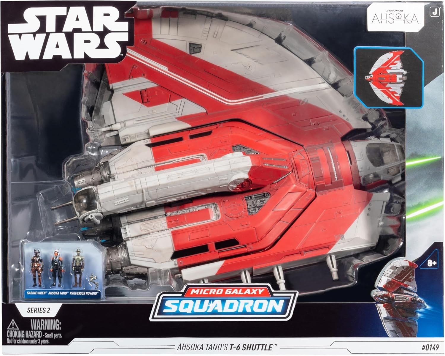 image:imageStar Wars Micro Galaxy Squadron Ahsoka Tanos T6 Jedi Shuttle 13Inch Vehicle with Rotating Wings and Three 1Inch Micro Figure Accessories