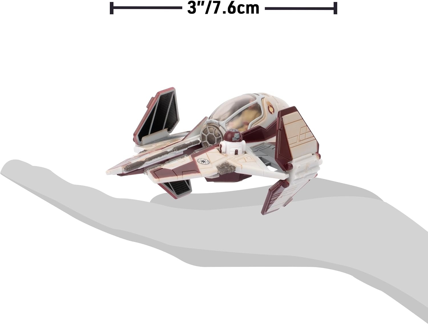 image:imageStar Wars Micro Galaxy Squadron Anakin Skywalkers Jedi Interceptor Mystery Bundle 3Inch Light Armor Class and Scout Class Vehicles with AccessoriesJedi Interceptor