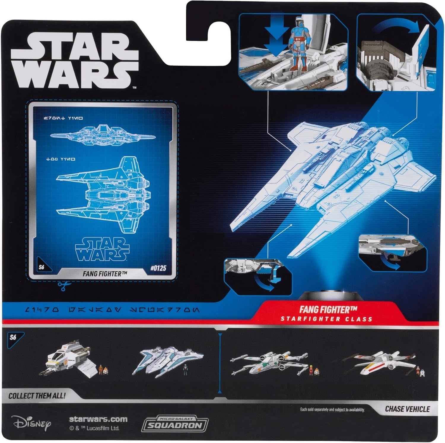 image:imageStar Wars Micro Galaxy Squadron BoKatans Gauntlet Fighter Armada Edition 5inch Vehicle with Rotating Wings and 1Inch Micro Figure AccessoryFang Fighter