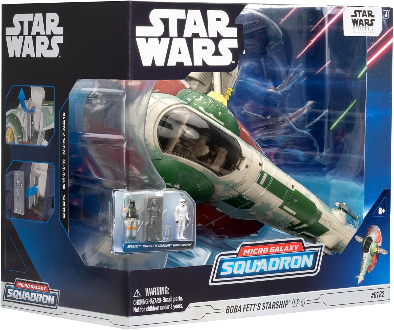 image:imageStar Wars Micro Galaxy Squadron Boba Fetts Starship Ep 5 7Inch Vehicle with Flight Display Stand and Three 1Inch Micro Figure Accessories