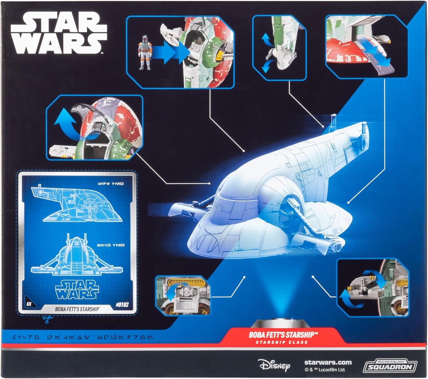 image:imageStar Wars Micro Galaxy Squadron Boba Fetts Starship Ep 5 7Inch Vehicle with Flight Display Stand and Three 1Inch Micro Figure Accessories