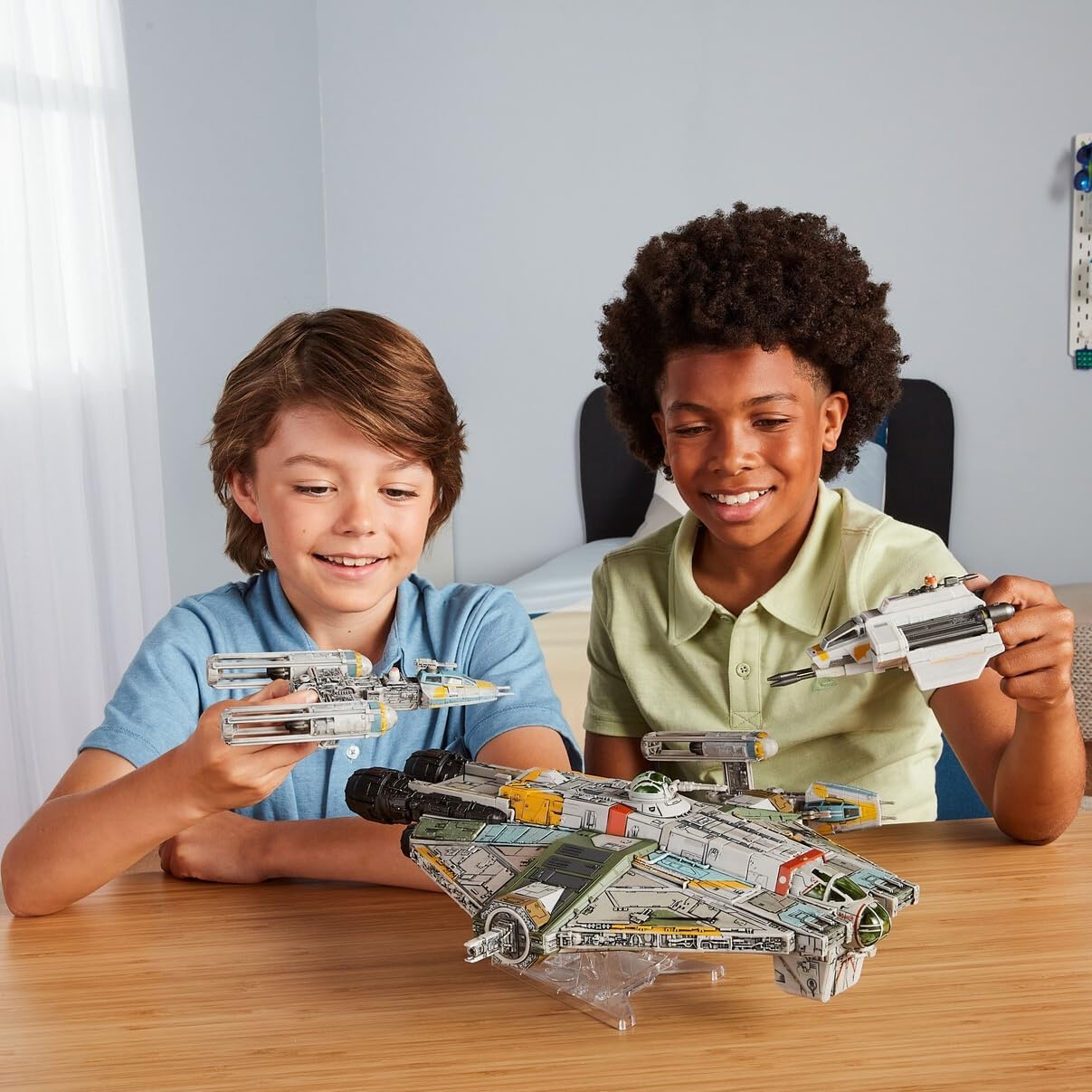 image:imageStar Wars Micro Galaxy Squadron Ghost Secret Mission 15Inch Vehicle with Three Additional Vehicles Plus Ten Micro Figures Accessories