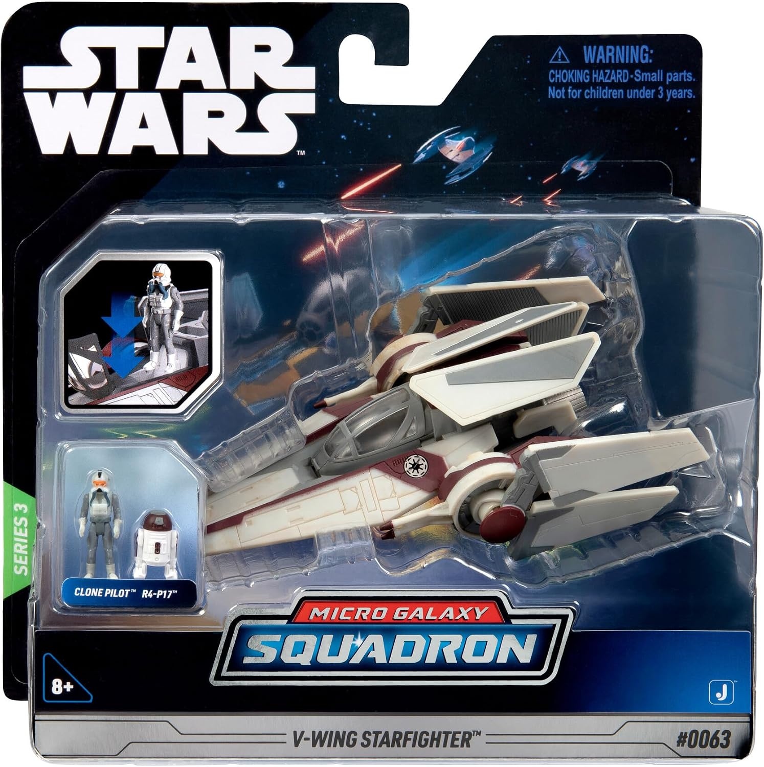 image:imageStar Wars Micro Galaxy Squadron Gold Leaders YWing 5Inch Starfighter Class Vehicle with 1Inch Jon Vander amp R2BHD Micro Figure AccessoriesVWing Starfighte