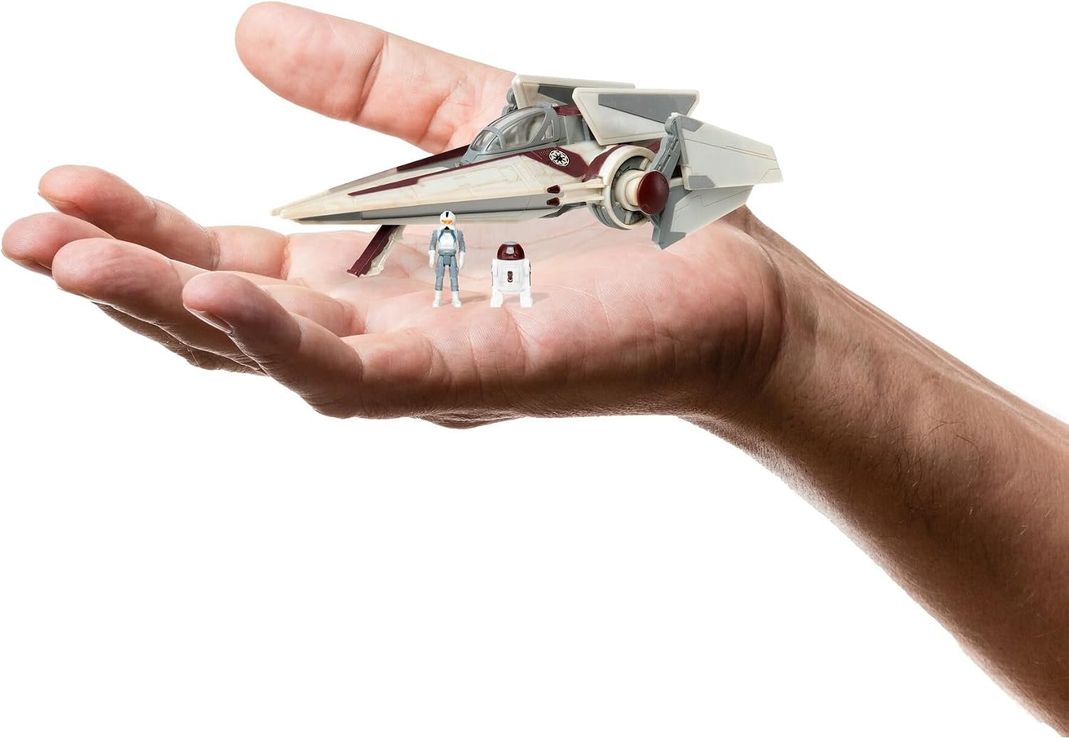 image:imageStar Wars Micro Galaxy Squadron Gold Leaders YWing 5Inch Starfighter Class Vehicle with 1Inch Jon Vander amp R2BHD Micro Figure AccessoriesVWing Starfighte